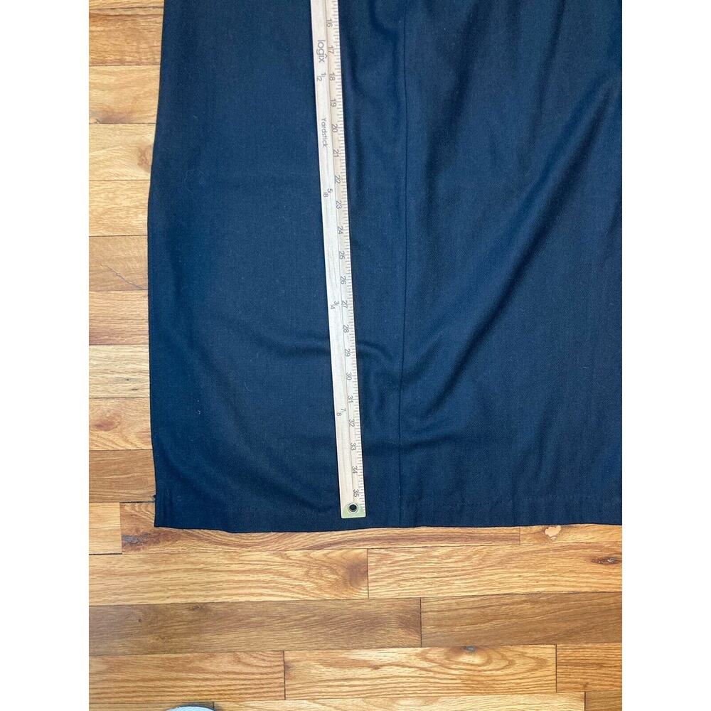 Eddie Bauer Maxi Skirt Womens Size 10 Long Lined Black Wool Blend Side Slit - Picture 4 of 7
